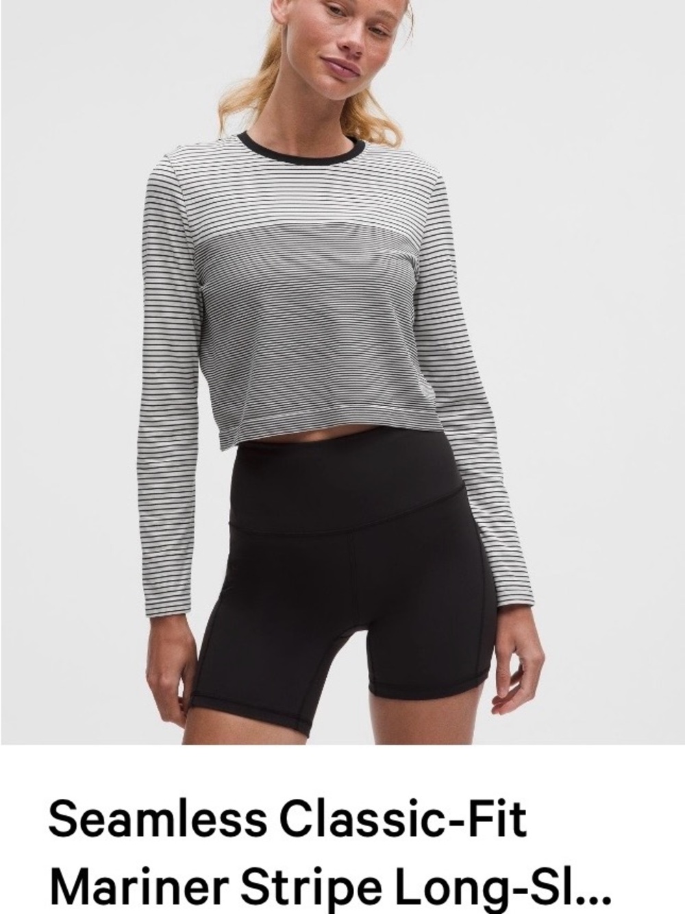 Seamless Classic-Fit Mariner Stripe Long-Sleeve